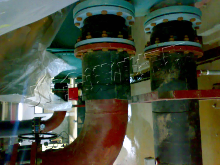 嘉興萬達(dá)廣場KXT型可曲撓橡膠軟接頭安裝實例